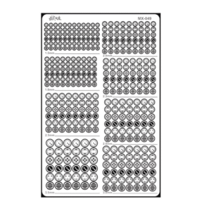 MX049 Hoja grabada de metal para decorar ranuras